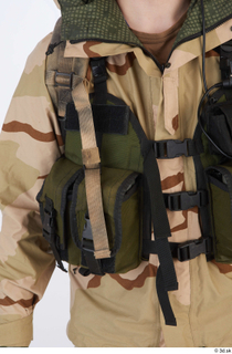 Reece Bates details of Uniform backpack combat vest upper body…